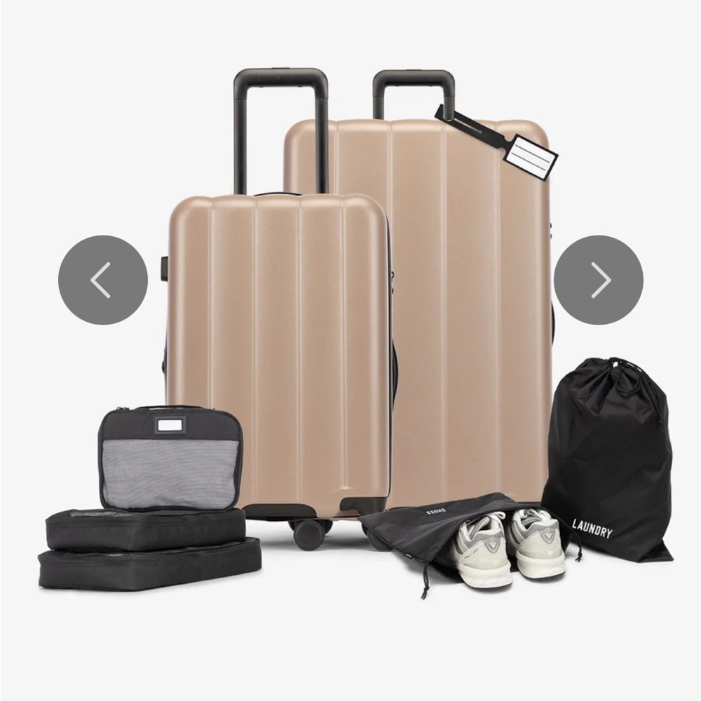 Calpak Gold Luggage Set